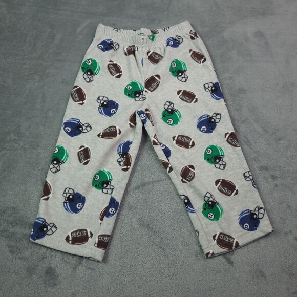 Daddys Champion Football Pajama Set Toddler Boys 2T Green & Gray By Carters - Picture 4 of 7
